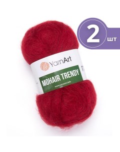 Пряжа для вязания Mohair Trendy ЯрнАрт Мохер Тренди 2 мотка 141 красный Yarnart