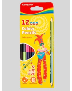 Набор двусторонних цветных карандашей KEYROAD 12 карандашей 24 цвета 1a
