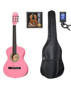 Классическая гитара с аксессуарами Набор начинающего гитариста Детский р р 3 4 Розовый Martin romas