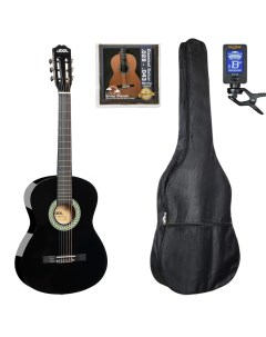 Леворукий набор Гитара с аксессуарами 4 4 цвет черный Jool