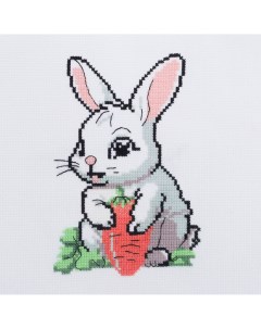 Набор для вышивания Kids Зайка с морковкой 266 19 18 см Hobby&pro