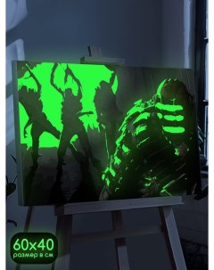 Картина по номерам со светящейся краской игры Dead Space 1101 Г 60x40 Бруталити