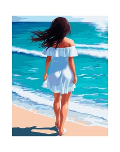 Картина по номерам S087 Девушка на берегу моря 40х50 см Cristyle