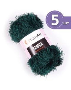 Пряжа для вязания Samba ЯрнАрт Самба 5 мотков 590 темный изумруд травка Yarnart