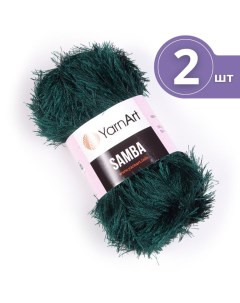 Пряжа для вязания Samba ЯрнАрт Самба 2 мотка 590 темный изумруд травка Yarnart