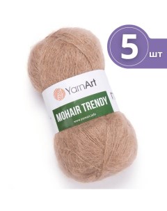 Пряжа для вязания Mohair Trendy ЯрнАрт Мохер Тренди 5 мотков 116 песочный Yarnart