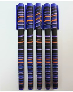 Ручка шариковая А22 vlt Line синяя 0 7 мм игольчатый узел фиолетовый корпус 5 штук Vinson