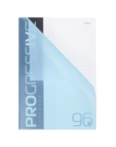 Тетрадь Progressive бирюзовая 96 л А4 в клетку пластиковая обложка на скобе 084964 Hatber