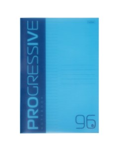Тетрадь Progressive 96 л в линию А4 пластиковая обложка на скобе синяя 084967 Hatber