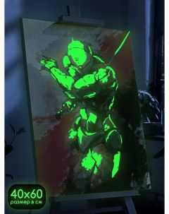 Картина по номерам со светящейся краской игра Metal Gear Rising 1022 В 60x40 Бруталити