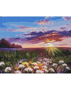 Картина по номерам S116 Цветочное поле на рассвете Е Давалова 40х50 см Cristyle