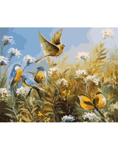 Картина по номерам S115 Птицы в цветах Екатерина Давалова 40х50 см Cristyle