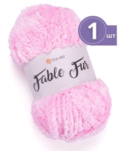 Пряжа для вязания Fable Fur Фейбл Фур 1 моток цвет 977 розовый меховая Yarnart