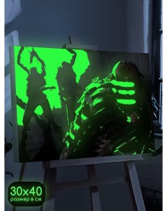 Картина по номерам со светящейся краской игры Dead Space 1101 Г 30x40 Бруталити