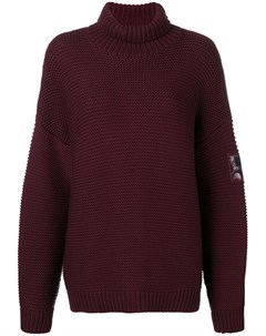 Courreges свитер со спущенными плечами и высоким воротником xs s красный Courreges