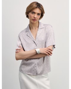Атласная блузка с короткими рукавами Zarina