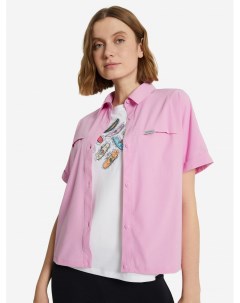 Рубашка с коротким рукавом женская Boundless Trek Ss Button Up Розовый Columbia