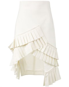 Jacquemus асимметричная юбка с плиссировкой 38 нейтральные цвета Jacquemus