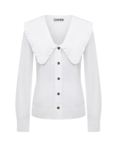 Хлопковая блузка Ganni