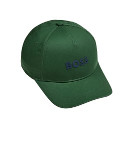 Бейсболка с синим логотипом зеленая Boss