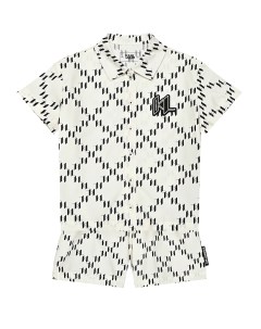 Комплект рубашка бермуды со сплошным логотипом белый Karl lagerfeld kids
