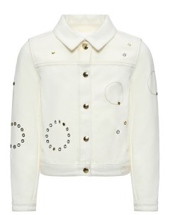 Куртка джинсовая с клепками белая Chloe