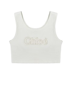 Топ золотое лого на груди Chloe