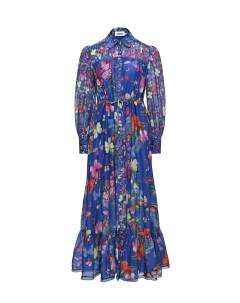 Платье с принтом бабочки синее Charo ruiz
