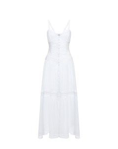 Платье с гипюровыми вставками белое Charo ruiz