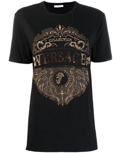 Versace collection футболка с декорированным логотипом 40 черный Versace collection