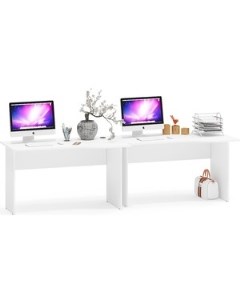 Два стола письменных С МД 1 04 цвет белый шагрень 1028371 Мебельный двор