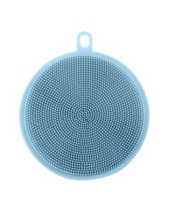 Губка для мытья посуды силиконовая Clean Series голубой круг Gipfel