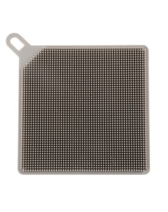 Губка для мытья посуды силиконовая Clean Series серый квадрат Gipfel