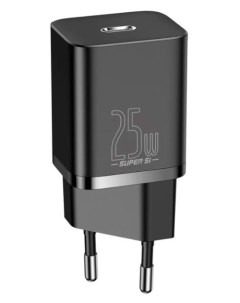 Зарядное устройство сетевое CCSP020101 Super Si Quick Charger USB C 25W Black Baseus