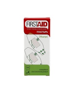 Пластырь бактерицидный влагонепроницаемый невидимый First Aid Ферстэйд 2 5х5 6см 10шт Ригла