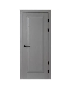 Дверь межкомнатная глухая с замком и петлями в комплекте Альпика 90x230 мм полипропилен цвет графит  Portika