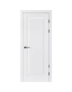 Дверь межкомнатная глухая с замком и петлями в комплекте Альпика 70x220 мм ПЭТ цвет белый Portika