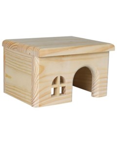 Домик для грызунов для хомяков 15х12х15см деревянный Trixie