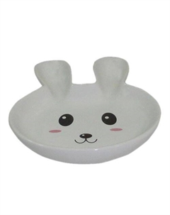 Миска для грызунов Rabbit белая керамическая 14,5х12,5х2,5см 80мл Foxie