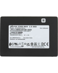 SSD накопитель 5300 Max MTFDDAK3T8TDT 1AW1ZABYY 3 8ТБ 2 5 SATA III SATA Crucial