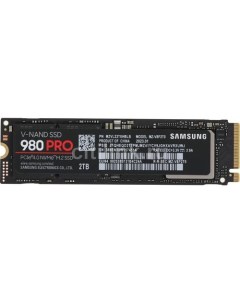 SSD накопитель 980 PRO MZ V8P2T0BW 2ТБ M 2 2280 PCIe 4 0 x4 NVMe M 2 Samsung