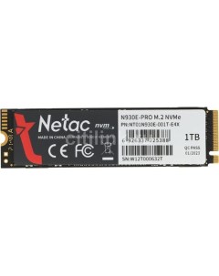 SSD накопитель N930E Pro NT01N930E 001T E4X 1ТБ M 2 2280 PCIe 3 0 x4 NVMe M 2 Netac