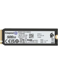 SSD накопитель Fury Renegade SFYRSK 500G 500ГБ M 2 2280 PCIe 4 0 x4 NVMe M 2 Kingston