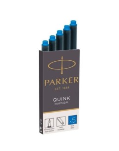 Картридж Quink Z11 CW1950383 синие чернила смывающиеся для ручек перьевых 5шт Parker