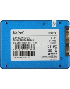 SSD накопитель N600S NT01N600S 001T S3X 1ТБ 2 5 SATA III SATA Netac