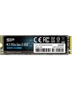SSD накопитель M Series SP256GBP34A60M28 256ГБ M 2 2280 PCIe 3 0 x4 NVMe M 2 Silicon power