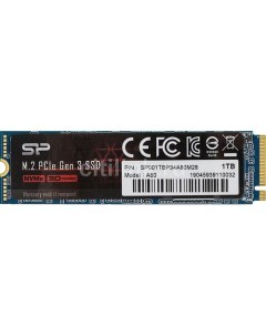 SSD накопитель M Series SP001TBP34A80M28 1ТБ M 2 2280 PCIe 3 0 x4 NVMe M 2 Silicon power