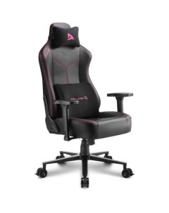 Кресло игровое SGS30 на колесиках эко кожа черный розовый Sharkoon
