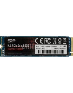 SSD накопитель M Series SP512GBP34A80M28 512ГБ M 2 2280 PCIe 3 0 x4 NVMe M 2 Silicon power