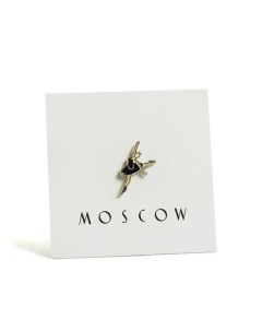 Значок металлический Балерина в черном Heart of moscow